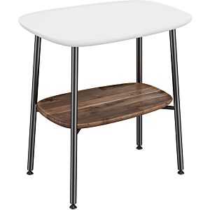 Vitra plural side table 64065 56.5 x 41.5 x 59 cm, walnut shelf, free-standing, noble white