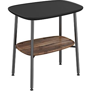 Vitra plural side table 64066 56.5 x 41.5 x 59 cm, walnut shelf, free-standing, matt black