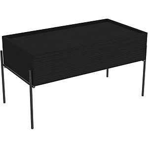 Vitra Equal meuble bas 64109 83 x 42 cm, suspendu, sur pied, avec corps en chêne noir