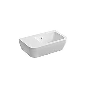 Vitra Integra Lave-mains 7090L003-0012 37x22cm, blanc, vasque à droite, plateforme de robinetterie à gauche, trop-plein, trou pour robinet 2000 à droite