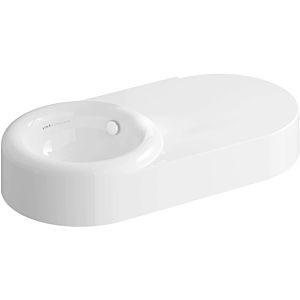 Vitra Liquid washbasin 7314B403-0012 80x39.5x15cm, with overflow, white high gloss VC, without tap hole