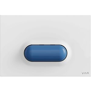 Vitra Sento Kids plaque de commande 740-2001 244x8/30x165mm, ABS, boutons bleu, chasse d&#39;eau 1 volume, blanc