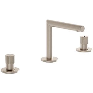 Vitra Origin -handle basin mixer A4258334 projection 127mm, without pop-up waste, three-hole installation, brushed nickel