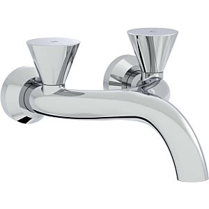 Vitra Liquid -handle basin mixer A42748 projection 240mm, wall mounting, chrome