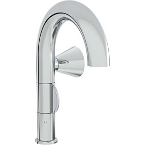 Vitra Liquid basin mixer A42749 projection 175mm, single hole installation, without waste set, chrome
