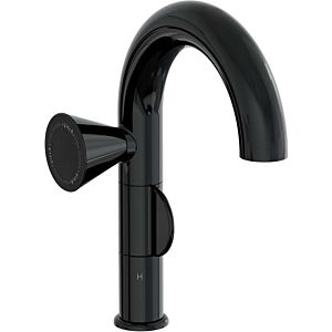 Vitra Liquid single lever basin mixer A4275539 projection 175mm, single hole installation, without pop-up waste, black high gloss