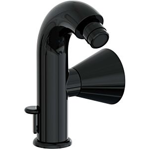 Vitra Liquid Bidet single lever mixer A4275839 projection 95mm, single hole installation, with pop-up waste G 2000 2000 /4, black high gloss