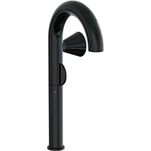 Vitra Liquid basin mixer A4279139 projection 175mm, single hole installation, without waste set, handle on the right, high gloss black