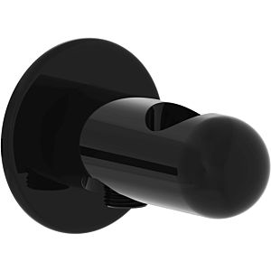 Vitra Liquid Wandanschlussbogen A4279539 1/2", mit integrierter Handbrausehalterung, schwarz hochglanz