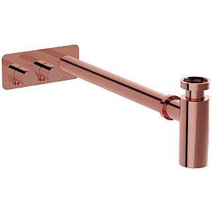 Vitra Plural design siphon set A4515626 copper, with corner valves on the left