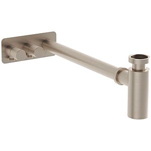 Vitra Plural siphon set A4515634 brushed nickel, with corner valves on the left