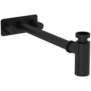Vitra Plural design siphon set A4515936 matt black, with corner valves on the left and right