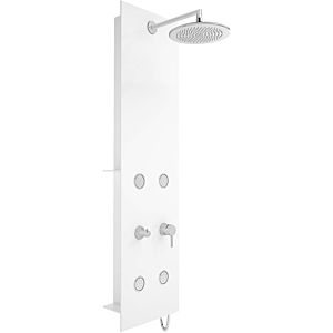 Vitra Origin shower system A45804 glass body white / chrome fittings, d = 250mm, with rain shower