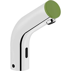 Vitra Sento kids basin mixer A47187 chrome / green, with sensors, without waste set, for battery operation