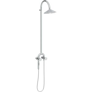 Vitra Liquid shower system A47219 AP, with thermostatic mixer and hand shower, chrome