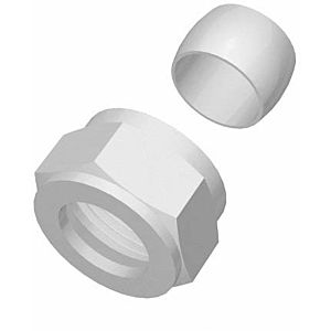 Weitzel compression fitting 1034 15 mm x 1/2&quot;, nickel-plated