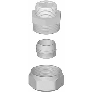 Weitzel compression fitting 1026 nickel-plated