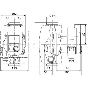 Wilo -running high-efficiency pump Stratos Pico Plus 4244375 25/ 1930 , 5-6, G11/ 801 , 40W