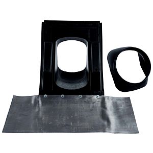 Wolf Cob universal pan 1720200 black, flexible lead apron at the bottom, for pitched roof 25 - 45 °