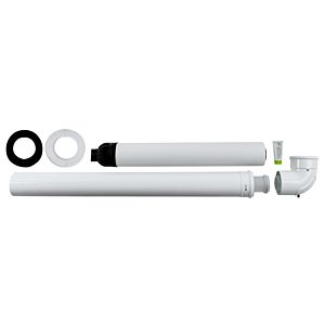 Wolf Luft- / flue gas system 2651749 DN 60/100, 750 mm, horizontal, pluggable, room air independent, white