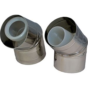 Wolf Cob PPSU bend 2651913 45 °, DN 60/100, for Luft- / exhaust pipe / facade, Stainless Steel / polypropylene