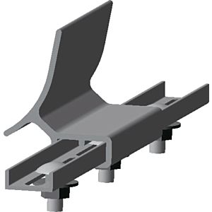 Wolf AluPlus jeu de connecteurs de rail de montage 2483481 pour 2 montage sur toit Ensembles , pour TopSon F3 - / - Q, CFRP 2000