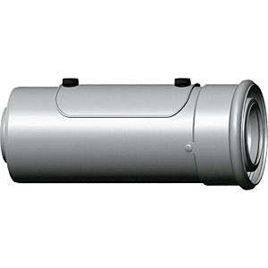 Wolf Cob Luft- / exhaust pipe 2651729 DN 60/100, 250 mm, pluggable, with inspection opening, white