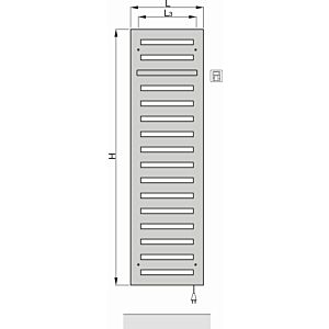 Radiateur électrique design Zehnder Metropolitan Bar ZM1Z11406700020 MEPE-080-040/GD, 805 x 400 mm, edelweiss