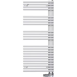 Radiateur design Zehnder Forma Asym ZF600350A700000 LFAL-150-050, 1441 x 496 mm, blanc aluminium, gauche