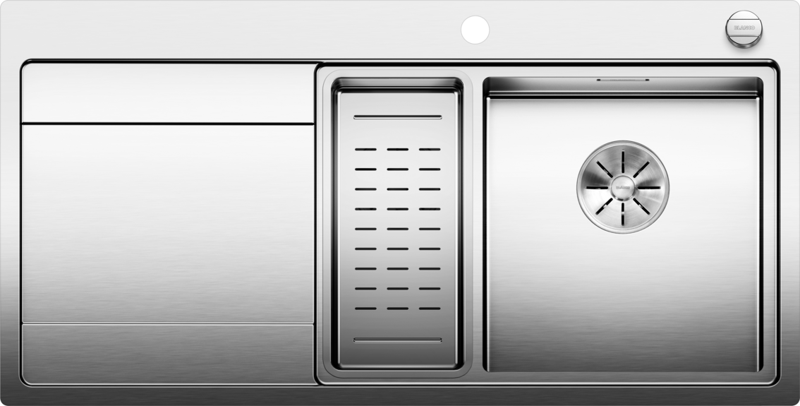 Blanco Divon ii 6 s-if évier 521662100 x 51 cm, Inox soie, droite, télécommande de vidange avec commande rotative 2