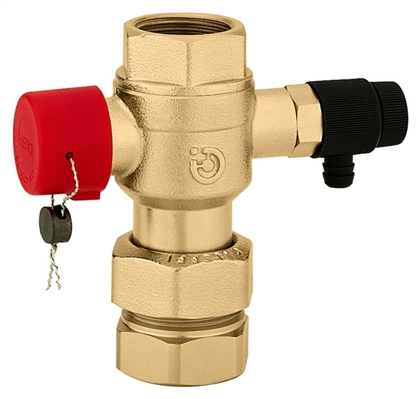 Premium Caleffi cap valve 558050 3/4" x 3/4", pour le contrôle des vases d'expansion 2