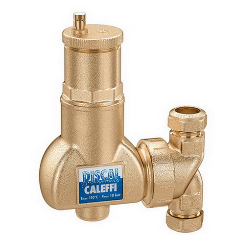 Caleffi Discal Mikroblasenabscheider 551703 Mikroblasenabscheider compression Ø 28 mm, boîtier en laiton, pour tubes horizontaux et verticaux 2