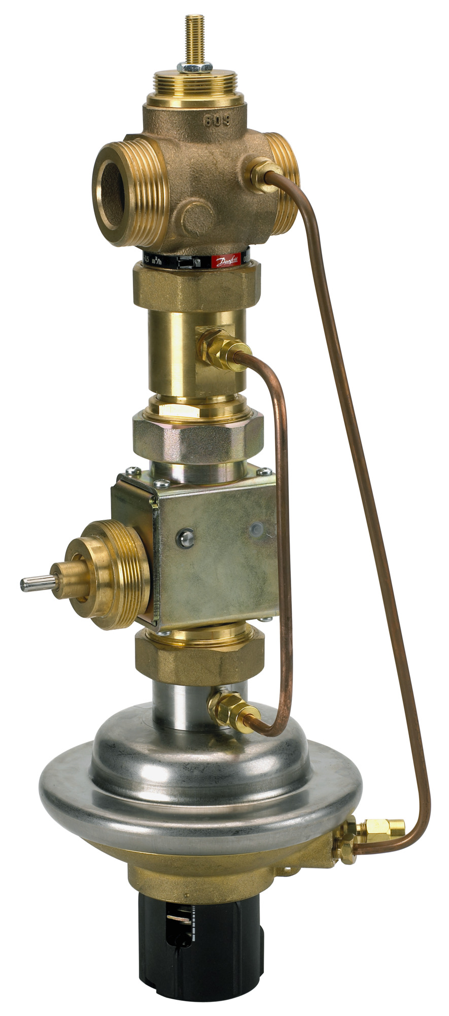 Danfoss Diff, pression, + V, régulation de courant, AVPQT 003H6809 Kvs 8,0, 0,2/0,2 - 1,0 bar, G 11/4 A 2