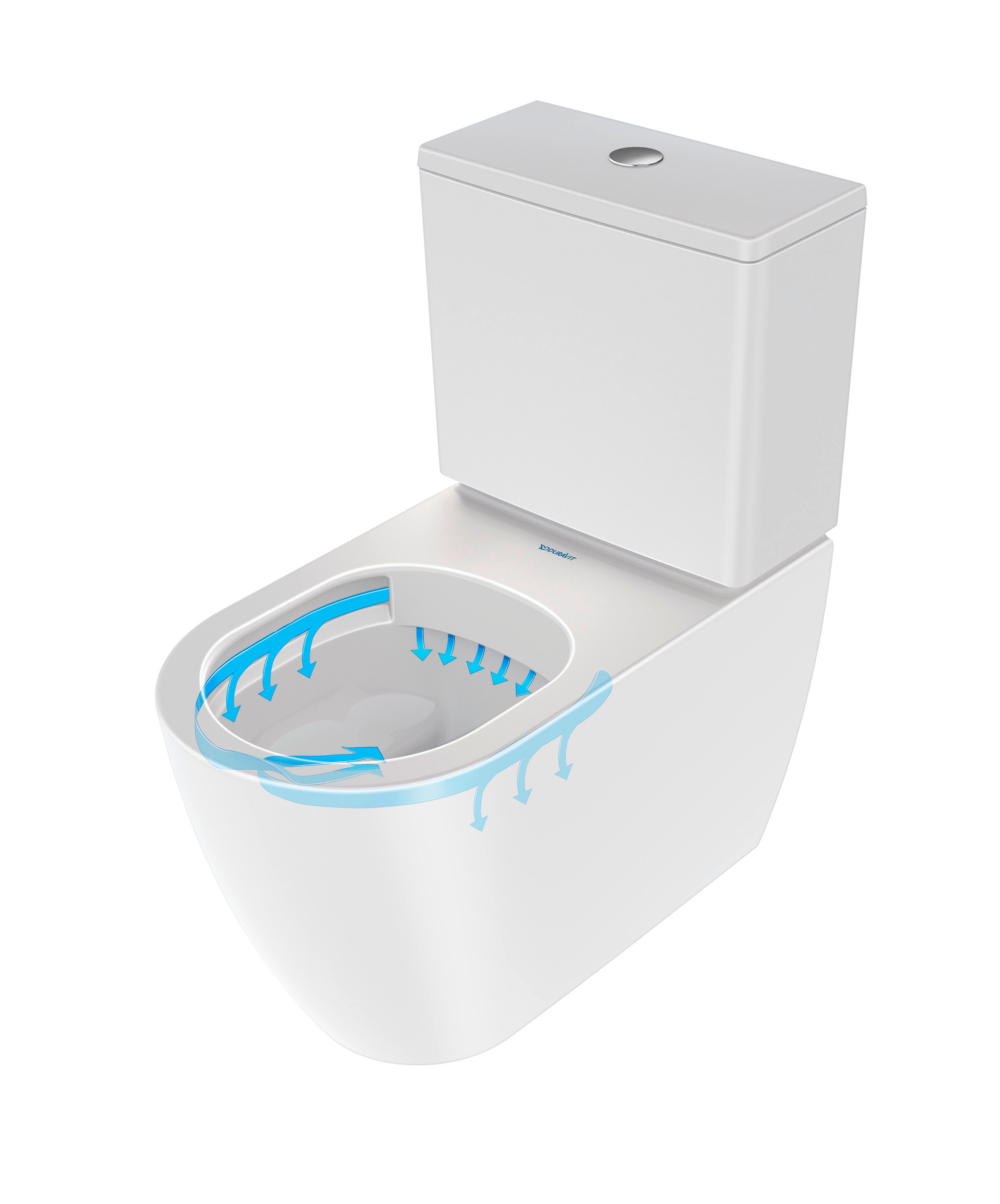Duravit Soleil by Starck washdown WC combinaison 2011090000 37x65cm, 4,5 l, sans rebord, blanc 2