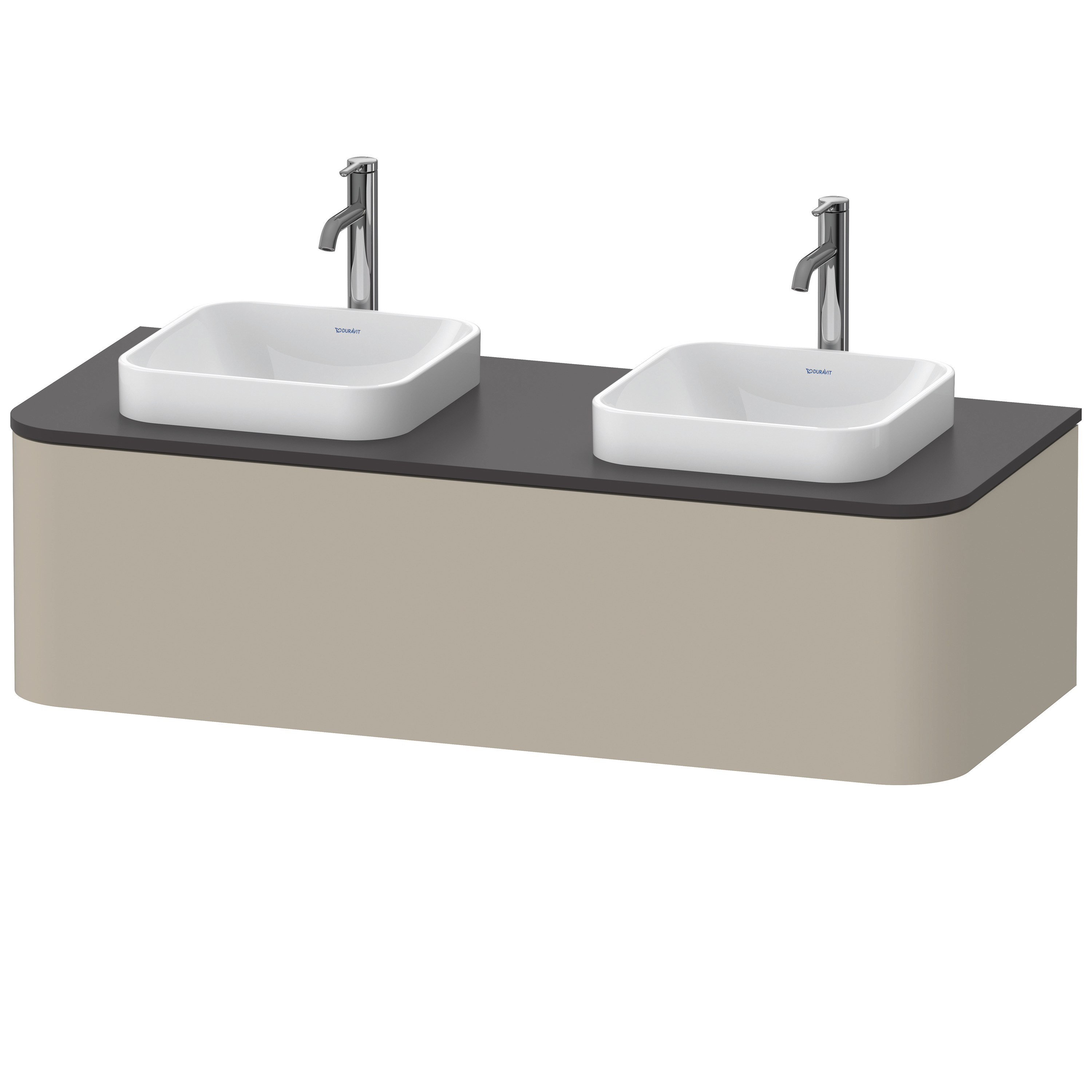 Happy D.2 Duravit match0 HP4943B6060 35,4 x 130 x 55 cm, coulissant 2000 , pour console, 2000 taupe 2