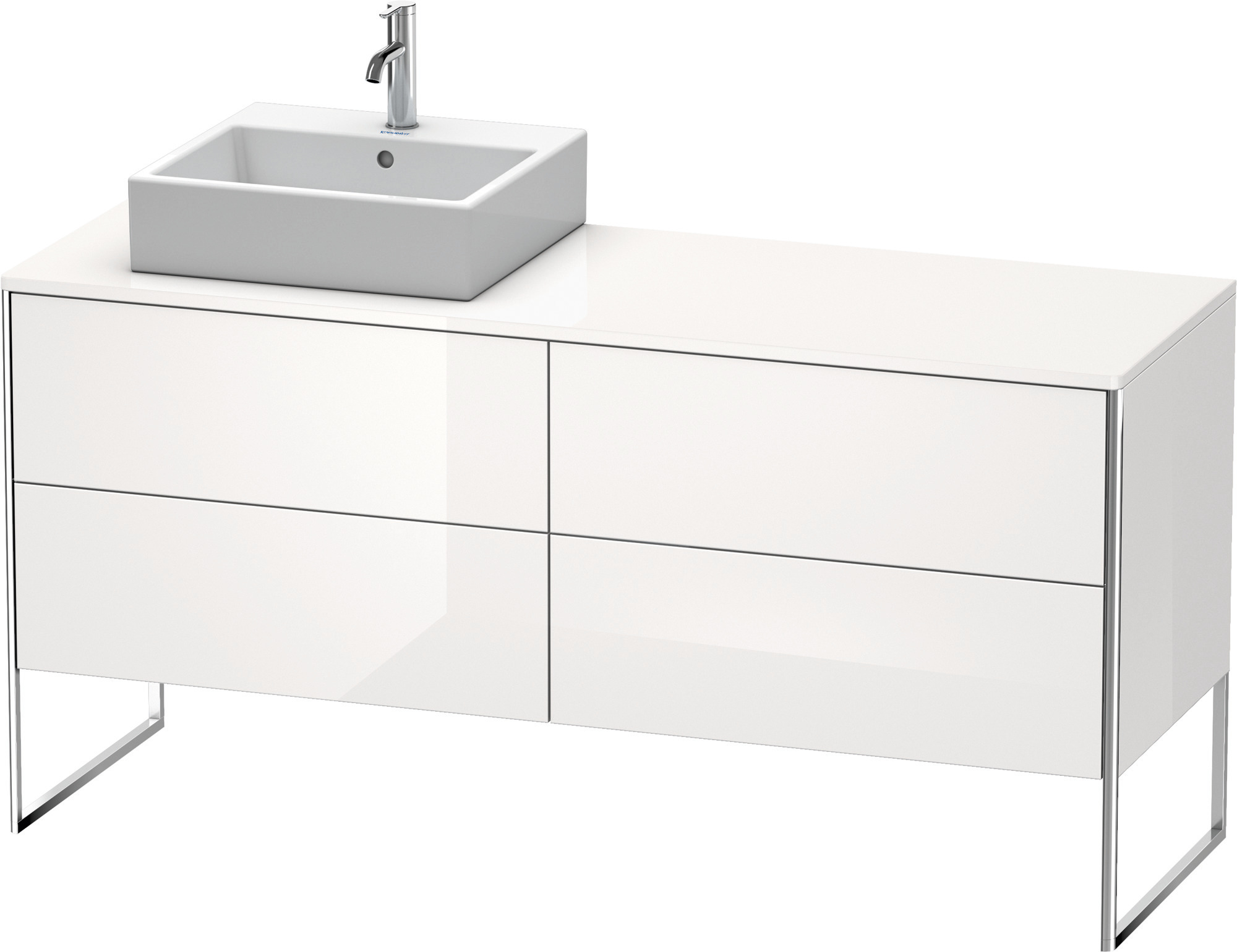 XSquare Duravit XS4924L2222 160x53.8x54.8cm, 4 coulissants, gauche, blanc brillant 2