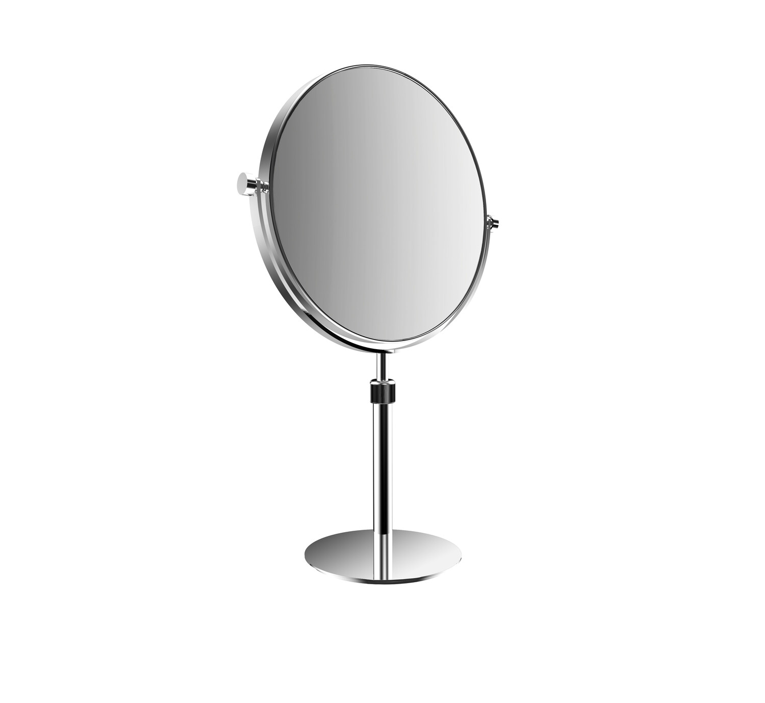 Emco Rasoir pur/ Miroirs cosmétiques 109400120 Ø 229 mm, triple, rond, réglable en hauteur, miroir sur pied, chromé 2