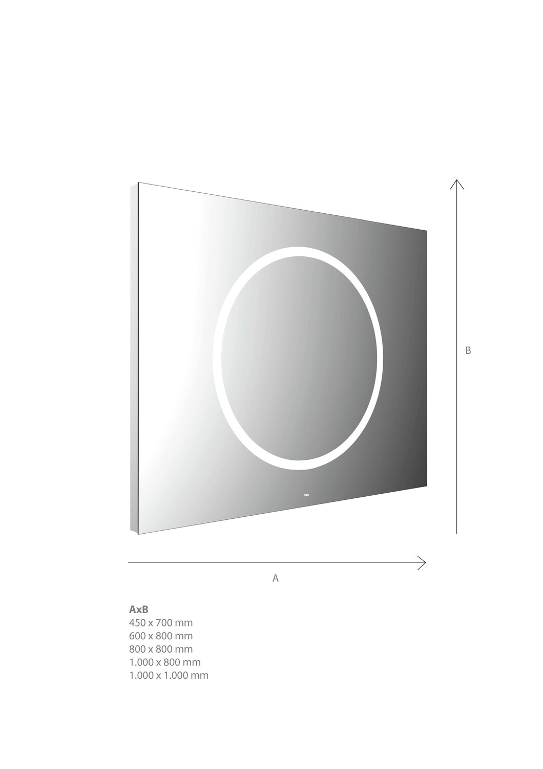 Miroir lumineux Emco Mi 240 LED 106060008000100 600 x 800 mm, avec une découpe lumineuse ronde 2
