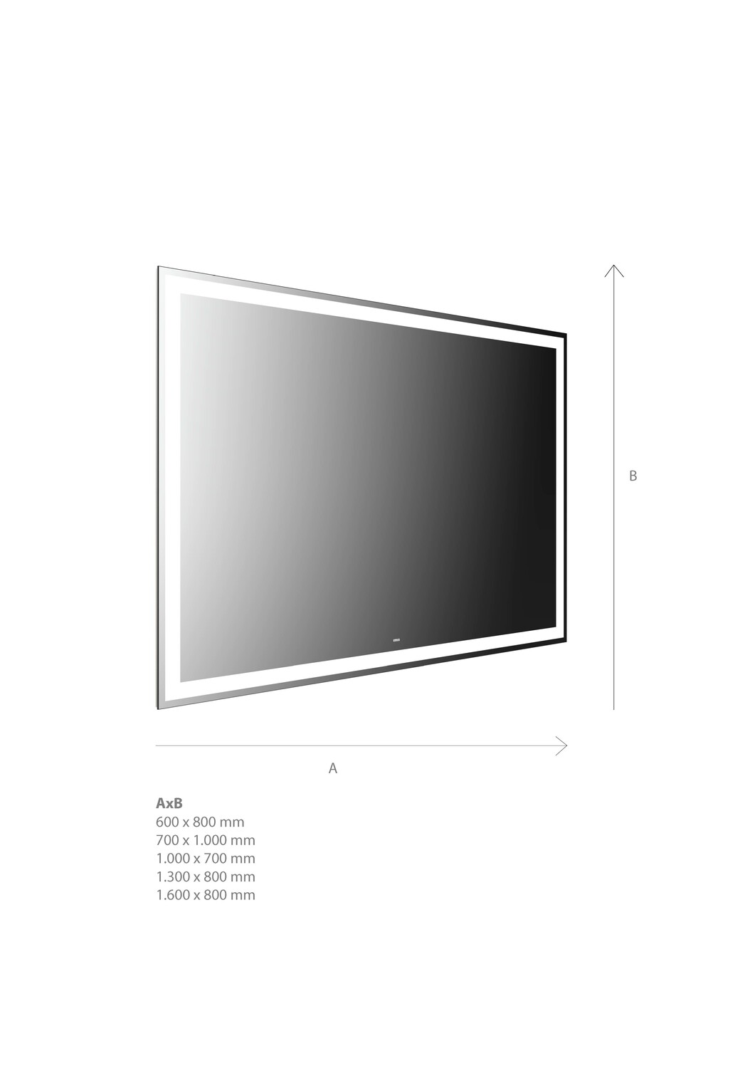 Miroir lumineux LED Emco 108060008000400 600 x 800 mm, avec découpe lumineuse sur tout le pourtour 2