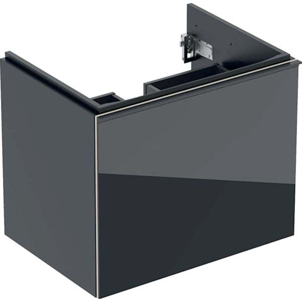 Geberit Acanto meuble sous-vasque 500610161 64x53,5x47,6 cm, verre noir - noir mat 3