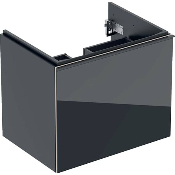 Geberit Acanto meuble sous-vasque 500610161 64x53,5x47,6 cm, verre noir - noir mat 4