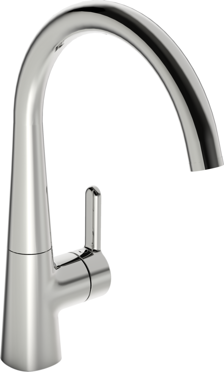 Robinet de cuisine Hansa Hansadesigno Style 51012283 côté levier, pivotante , projection 219 mm, chromé 6