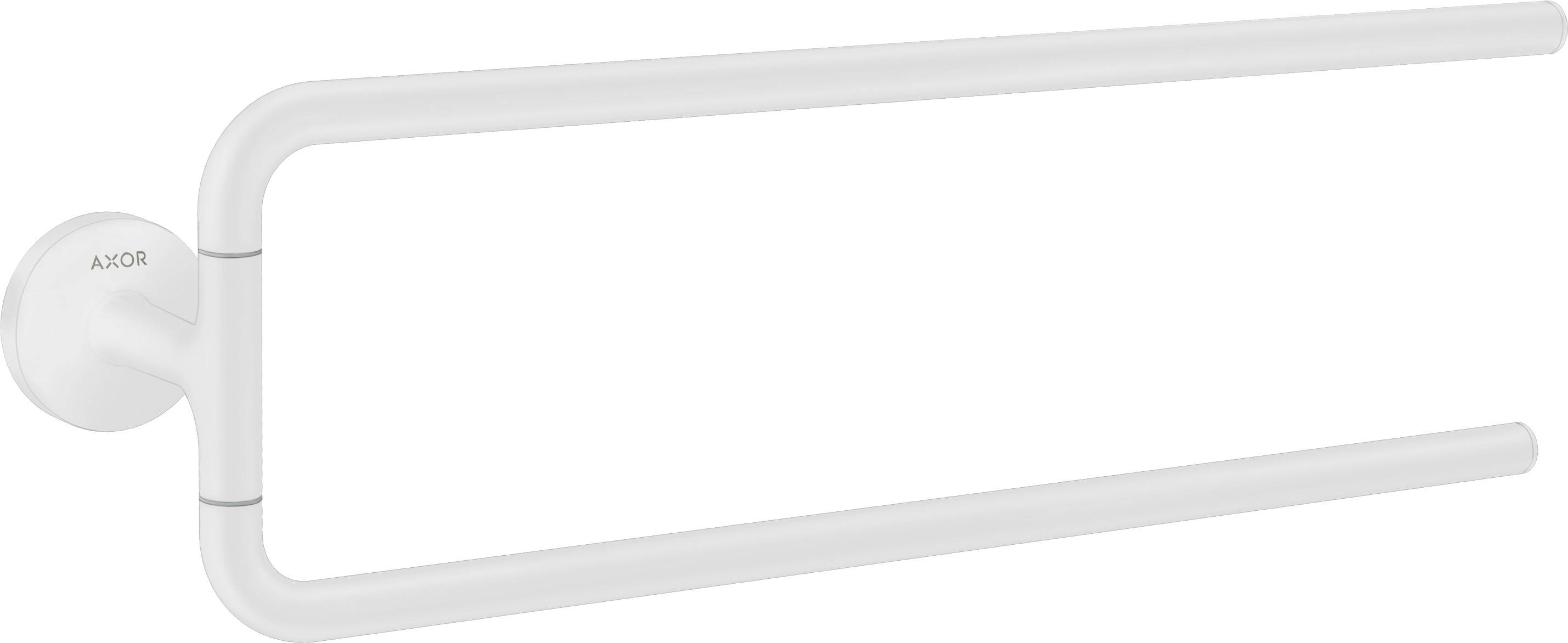 Hansgrohe Axor porte-serviettes 42822700 490mm, à deux bras, pivotante , montage mural, blanc mat 4
