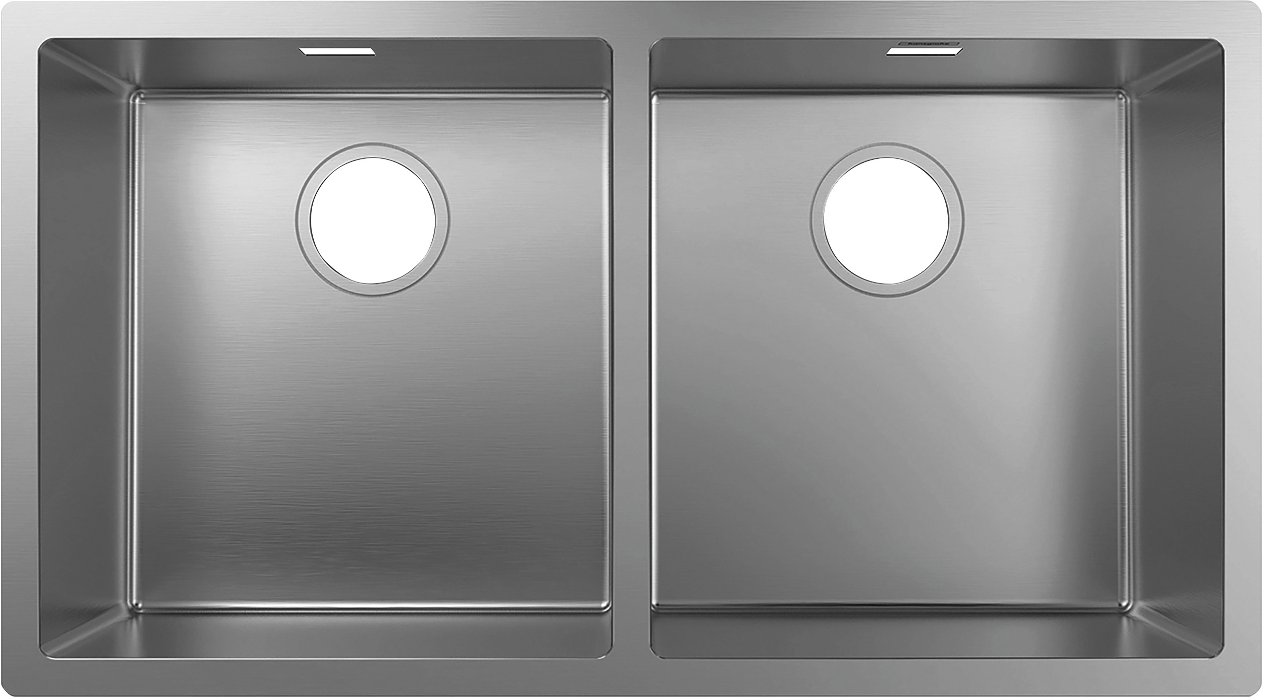 Hansgrohe S719-U765 évier sous plan 43430800 acier inoxydable, 370x370mm, 2 piscines principales 4
