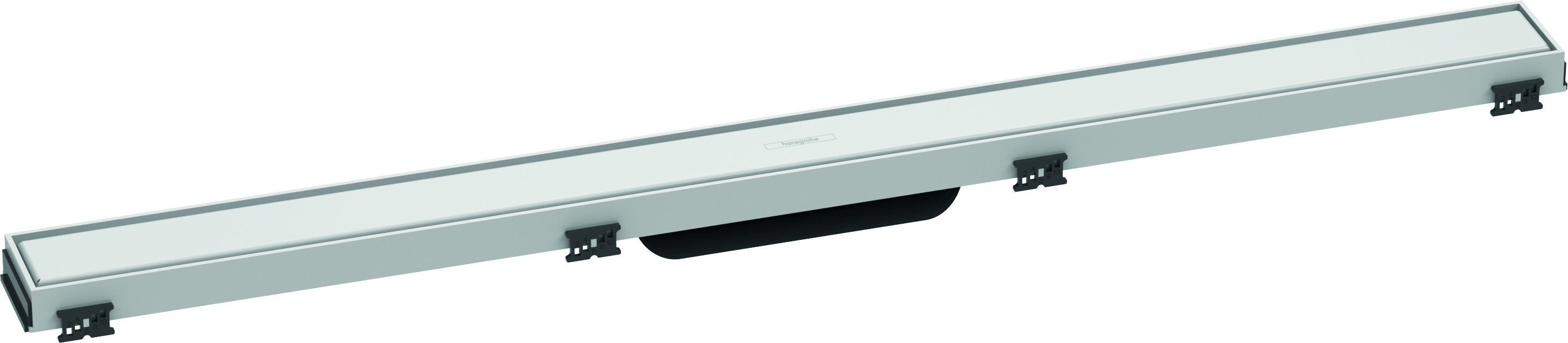 Hansgrohe RainDrain Match caniveau de douche 56040700 90cm, set de finition, avec cadre réglable en hauteur, blanc mat 6