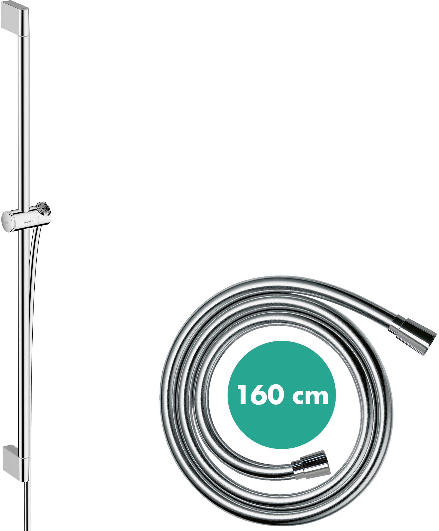 Hansgrohe Unica 24401000 90 cm, avec support de douchette push, chromé 4