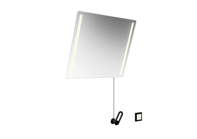 Hewi 801 miroir lumineux inclinable LED 801.01B40198 600x540x6mm, mat, blanc signal 2