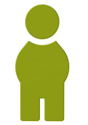 Hewi 801 symbole homme 801.91.01074 vert pomme, autocollant 2