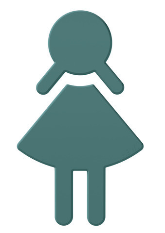 Hewi 801 symbol woman 801.91.02055 bleu aqua, autocollant 2