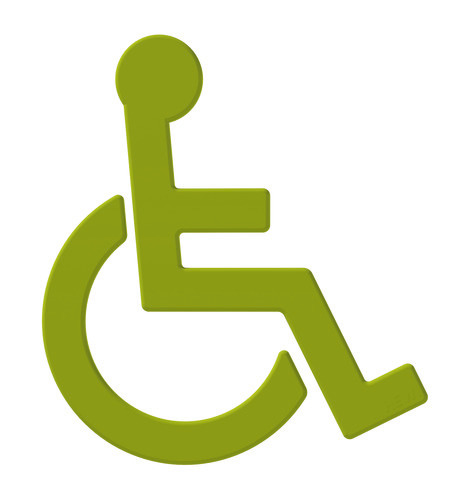 Hewi 801 symbole du fauteuil roulant 801.91.03074 vert pomme, autocollant 2